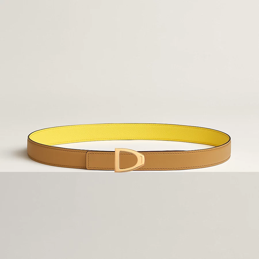 Cavaliere belt buckle & Reversible leather strap 24 mm - Image 1